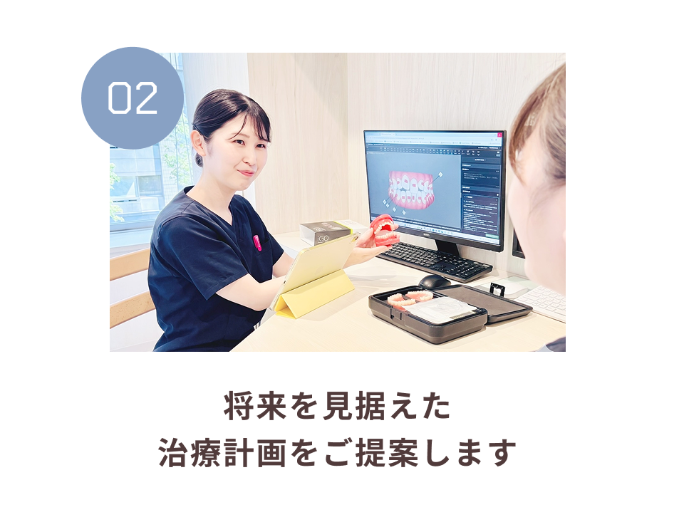 将来を見据えた治療計画をご提案します